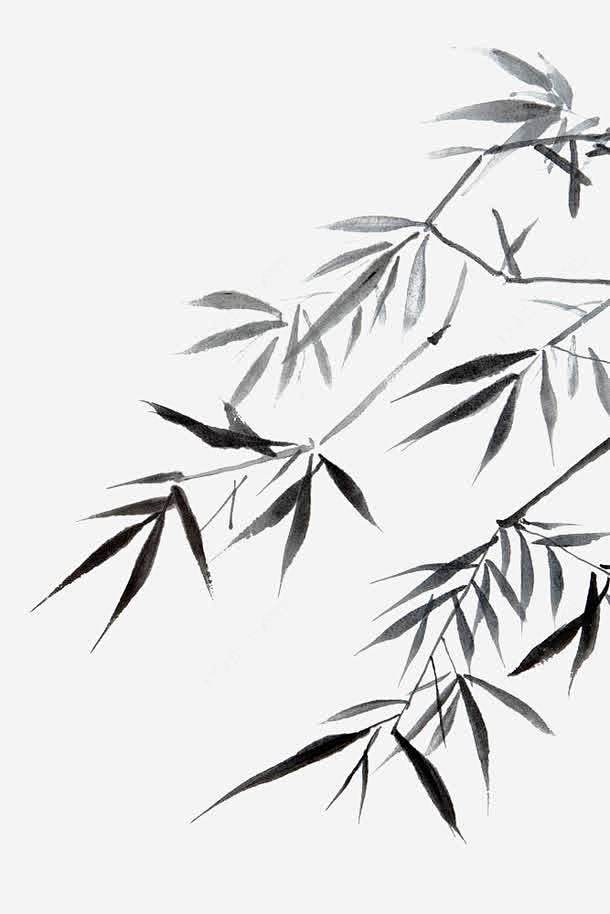 黑色水墨竹子_新图网ixintu.com