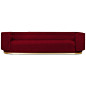 Santorini Sofa in Velvet : Introducing the Santorini Sofa in Velvet. This artistic sofa is defined by smooth curves, clean lines, and a high curving arm and backrest. A touch of natural beauty is delivered in a 2" brushed brass toe kick. Truly a sofa