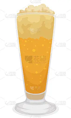 用比尔森酒杯盛满泡沫的啤酒