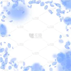 深蓝色的花瓣飘落。惊人的罗