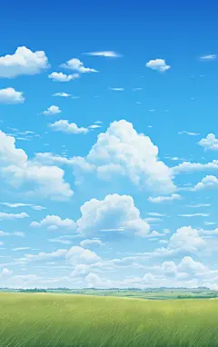 简约壁纸蓝天白云壁纸素材图AI图
