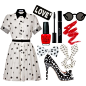 A fashion look from March 2014 featuring Moschino Cheap & Chic dresses,