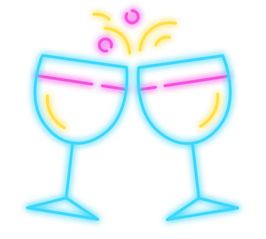 Wine Toast Food Neon...