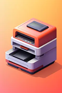 电子机器办公设备打印机模型