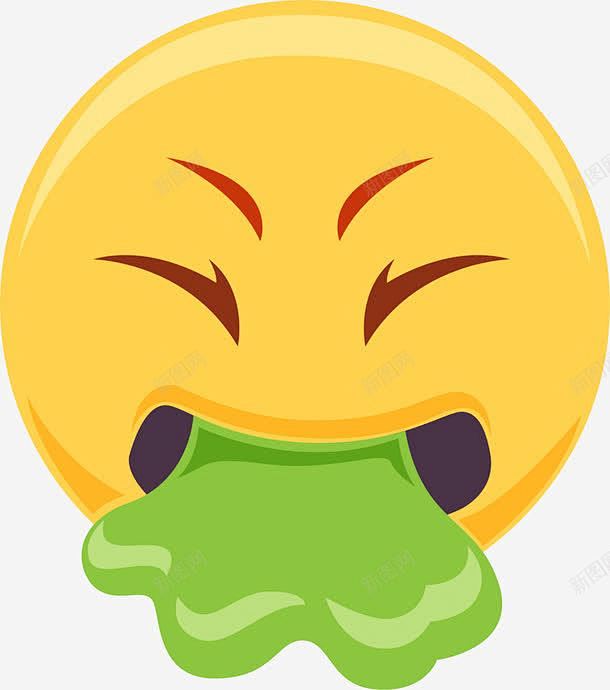 呕吐恶心emoji 页面网页 平面电商 创意素材