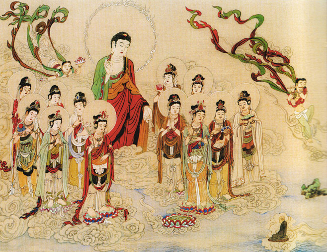 1阿弥陀佛与诸圣众接引往生极乐世界