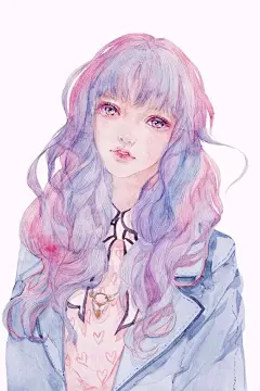 二次元动漫手绘女生手机壁纸,萌娘资源站