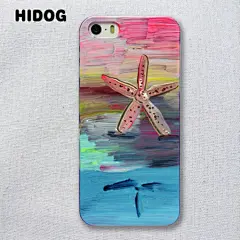 HIDOG 原创设计 手绘彩绘苹果Iphone5/5S手机壳套 油画质感小海星 新款 2013