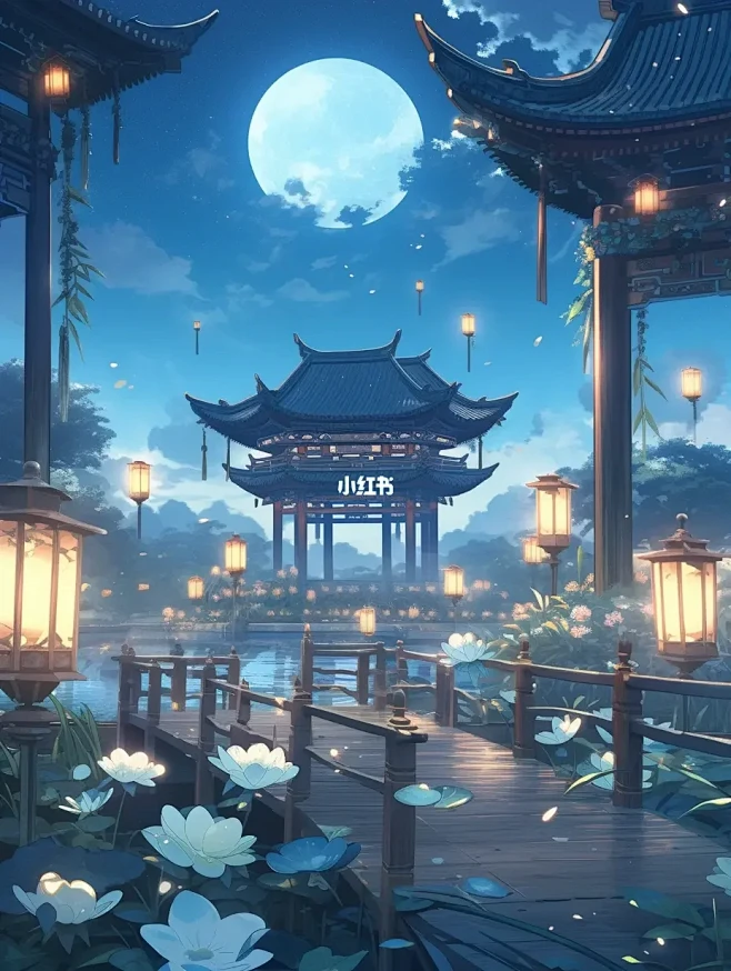 皎皎明月夜，清辉照九州-花瓣网