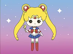 美少女战士小可爱插画家可爱可爱的赤壁幻想水手月亮人物设计