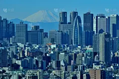 富士山,夜晚,白昼,城市天际线,东京,云景,雪山,城镇景观,世界遗产,云