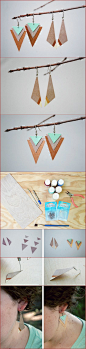 DIY boucles d'oreilles bois: 