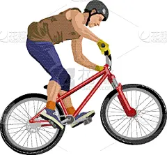 骑自行车,分离着色,轮廓,脚踏车,愉悦,男人,运动,迅速,图像