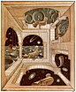 埃舍尔（M. C. Escher，1898-1972），荷兰科学思维版画大师。作品以表现不可能的结构、悖论、循环等为特点，从中可以看到对分形、对称、双曲几何、多面体、拓扑学等数学概念的形象表达，兼具艺术性与科学性。