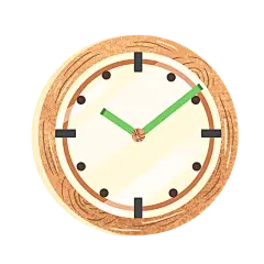 手绘钟表睡觉插画