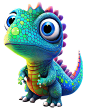 Baby colorful dinosaurus 02