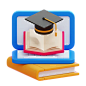 ONLINE LEARNING  3D Icon