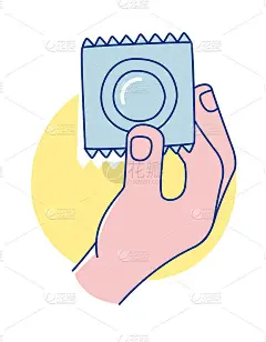 性的健康。安全性教育海报横幅图标。