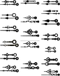 clock hands for the compass arms