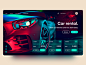 Car rental. Web concept adobe photoshop figma sport car car website web design web ux ui design app
