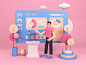 C4D UI 小场景