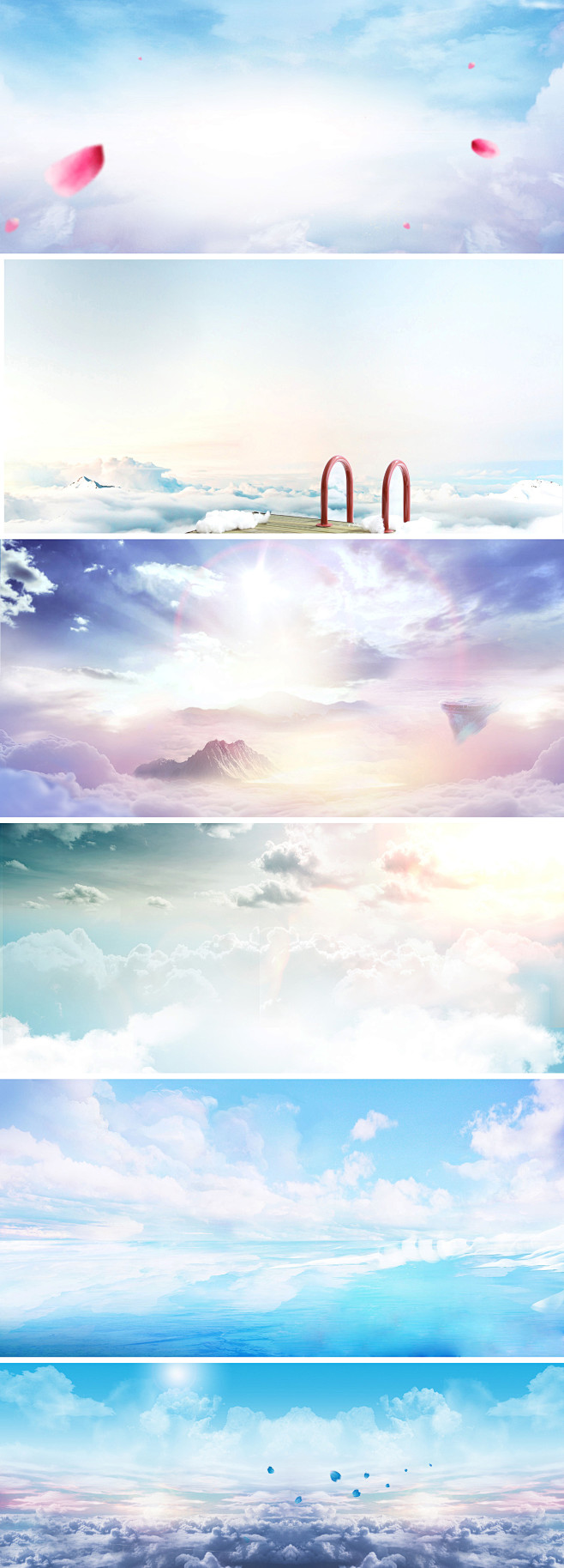大海报背景图#蓝天-天空-白云-背景