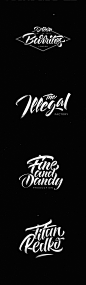 Lettering Logos Collection N°4 : Selection of lettering logos made ​​during 2015. Art direction and lettering : Vivien BertinAnimation : Yaroslav Kononov
