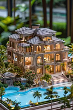 高端洋房沙盘房屋模型