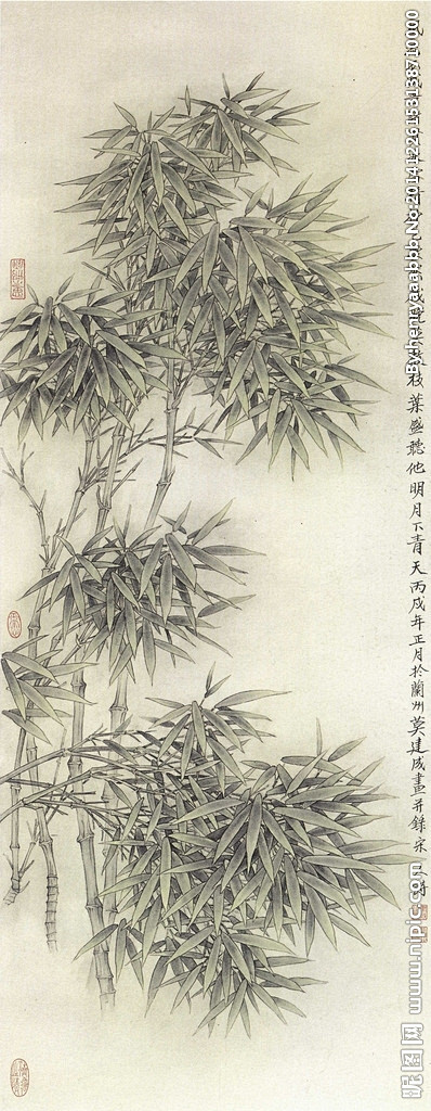 竹子工笔画
