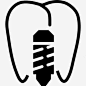植入图标png免抠素材_新图网 https://ixintu.com 医疗 牙齿 嘴 牙医 牙科 磨牙 种植体