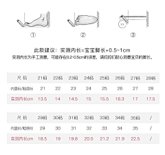 依-丫丫采集到鞋尺码表