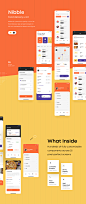 UI Kits : Nibble is a food delivery service iOS app UI Kit consisting of 25 pixel-perfect screens. 

The kit is easy to fully customize to your liking and it leverages of all Sketch and Figma features, including global color and font styles, dynamic compo