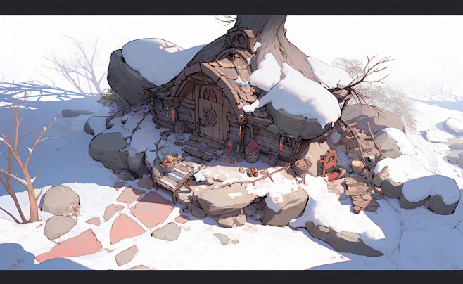 {AI系列}西方场景，交通，元素，设计，...