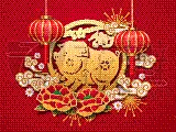 猪,标志,十二生肖,新年前夕,华丽的,传统,云,传统节日,问候