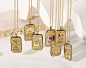 Tarot Card Necklace - 18k Gold Waterproof Rectangle Necklace - Celestial Mystic Tarot Jewelry, Queen Necklace, Sun Necklace, Moon Necklace