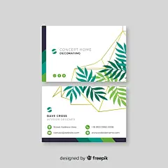 免费矢量花卉名片模板