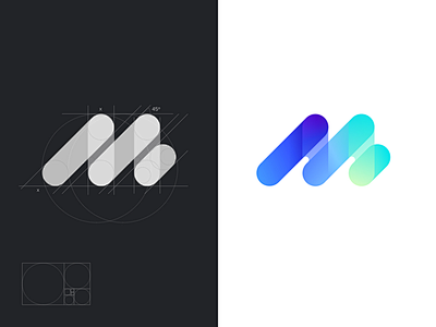 M logo concept app l...