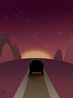 手绘唯美高端创意清新素雅星空背景