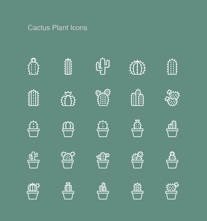 Cactus Plant Icons