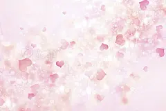 Pink abstract blurred hearts background.Pink abstract blurred hearts background.Valentine's day backdrop.