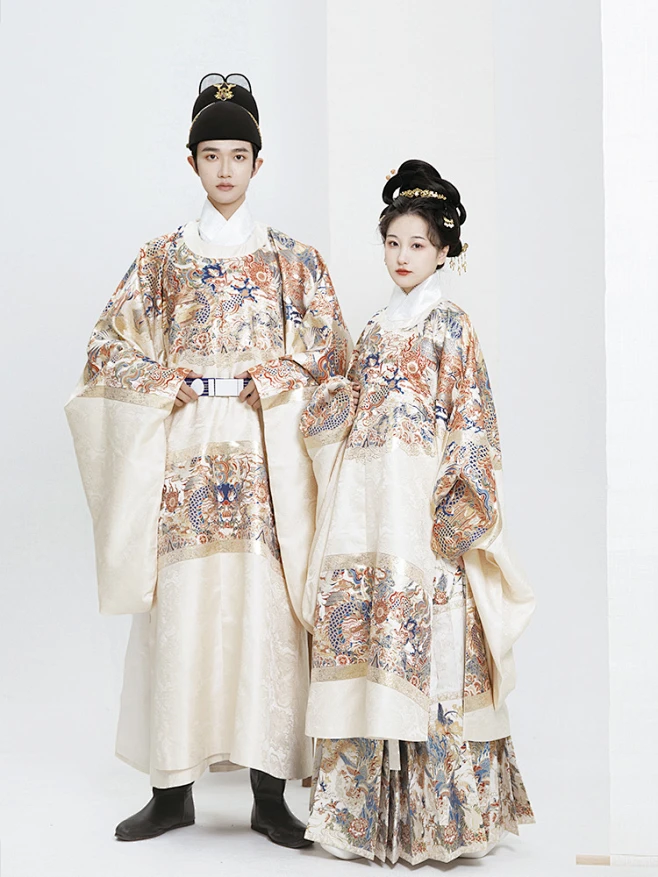 风间林【骊龙英英】明制圆领袍织金仿妆花传统男女款汉服马面裙-淘宝网-花瓣网