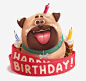 可爱狗狗蛋糕高清素材 免费png图片 插画 狗狗 生日 蛋糕 蜡烛 免抠png 设计图片 免费下载