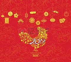 #春节素材# #2016春节# #新年素材# #鸡年# #2017# #春节# #新年快乐# #新年# #农历新年# #平面设计# #插画# #壁纸#