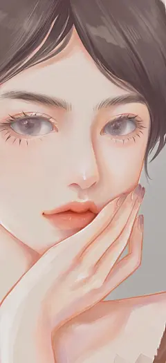 画师一白  二次元少女  
动漫壁纸  人脸特写