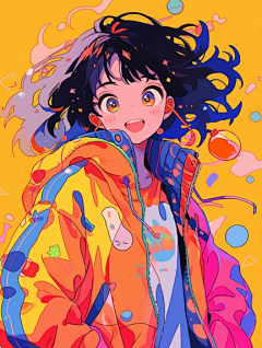 海洋西蓝花采集到AIGC插画风格