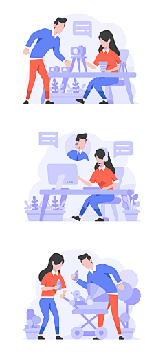 小董爱好设计采集到插画人物