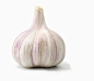 Garlic on white background_创意图片