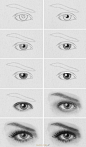 Tutorial: How to Draw Realistic Eyes  http://rapidfireart.com/2013/05/08/how-to-draw-eyes/: 