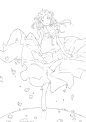 K018ENUBQOBIS手绘插画线稿