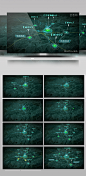 区域核心地理位置科技感定位AE地图模板